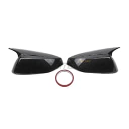 2x Rear view Side Wing Mirror Cover Fit For Infiniti Q50 2014-2023 Q60 2016-2022 Q70 2014-2019 QX30 2017-2019 Carbon Fiber Style