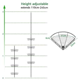 Voltsify 4 Tier Metal Corner Shower Shelf Wall Rack Organizer Bathroom Black