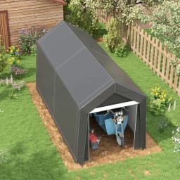 2.1 X 3.6(m) Garden Storage Shed, Waterproof and Heavy Duty Dark Grey