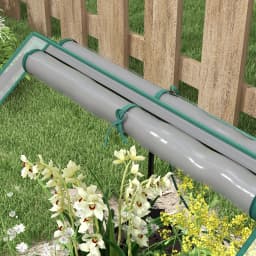 Raised Garden Bed with Greenhouse, Planter Box with Cover, Clear and Dark Grey