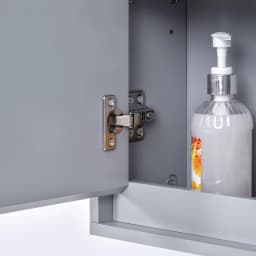 HOMCOM Wall Mounted Mirror Cabinet with Storage Shelf Bathroom Cupboard Grey