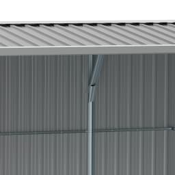 Outdoor Metal Garden Storage Shed W/ Lockable Door for Backyard Patio Lawn Gray