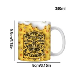 Fathers Day Mugs For Dad 350ml Handmade Ceramic Pottery Mug Large Tea Cup Drinkware Table Centerpiece Holiday Coffee Cup For Dad