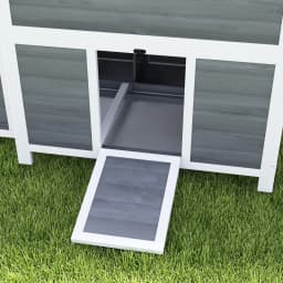 PawHut Wooden Chicken Coop with Nesting Box, Slide-Out Tray, Waterproof Roof, Perches, for 2-4 Chickens, 100 x 86 x 100cm