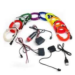 5/10M Flexible NeonEL Wire Rope Tube LED Strip Light Glow Waterproof Neon Lights 3V 5V 12V For Dancing Shoes Clothing Car