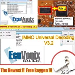IMMO Universal Decoding 3.2 with free keygen Car diagnostic software link 32GB USB 2021 Hot Sell EcuVonix 3.2 Unlimited Crack
