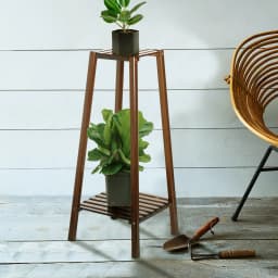 Voltsify Vintage Tiered Indoor Plant Stand Solid Wood Display Shelf
