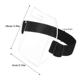 PVC polyester Card Holder Polyester Reflective Wristband ID Card Holder Arm Adjustable ID Badge Elastic Arm Band ID Badge Holder