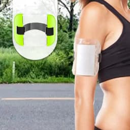 PVC polyester Card Holder Polyester Reflective Wristband ID Card Holder Arm Adjustable ID Badge Elastic Arm Band ID Badge Holder