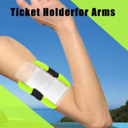 PVC polyester Card Holder Polyester Reflective Wristband ID Card Holder Arm Adjustable ID Badge Elastic Arm Band ID Badge Holder