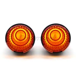 Yellow Lens Turn Signal Light Cover Blinker Bezel for Harley Dyna Softail 2000-2024 Motorcycle Indicator Visor Ring Trim