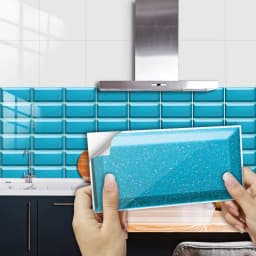10pcs Brick Tile Stickers for Bathroom Kitchen Waterproof PVC Self Adhesive Mosaic Waterproof Peel and Stick Wall Tiles