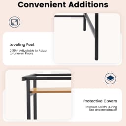 3‑Tier Washer Dryer Storage Rack, Iron Frame Floor Standing Laundry Shelf with X‑Support, 22lbs Per Tier for Bathroom Laundry Room Balcony Organization