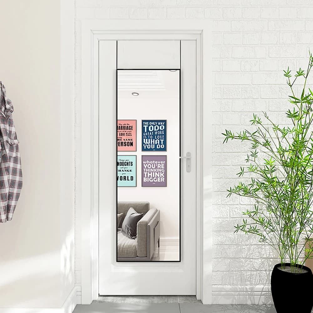 【Lifeideas】Full Length Mirror, Over The Door Mirror Full Length, Door Hanging, Rectangle,Wall Mirror,Full Body Mirror