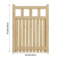 Outdoor Wooden Garden Gate Fence Door with T-hinges Stainless Steel Door Bolt