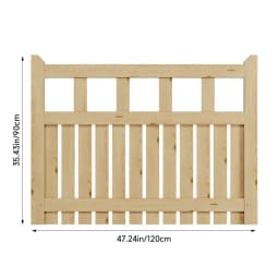 Outdoor Wooden Garden Gate Fence Door with T-hinges Stainless Steel Door Bolt