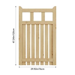 Outdoor Wooden Garden Gate Fence Door with T-hinges Stainless Steel Door Bolt