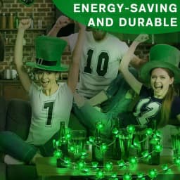 St. Patrick's Day Decoration Lights Battery Operated Patrick's Day Shamrock Lamp Battery Operated Decorative LED Fairy Lights