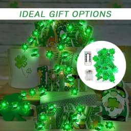 St. Patrick's Day Decoration Lights Battery Operated Patrick's Day Shamrock Lamp Battery Operated Decorative LED Fairy Lights