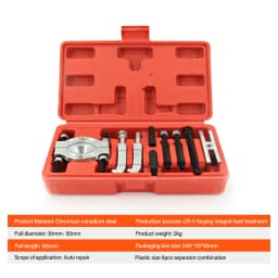 9PCS Mini Bearing Separator Set Gear Puller Splitter Tool Extractor Gear Wheels Bearing Removal Tool Set With Box