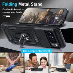 Case For Google Pixel 9 Pro XL 9 Pro 9 8A 8 Pro 7A Slide Camera Lens Military Ring Magnetic Kickstand Grade Bumpers Armor Covers
