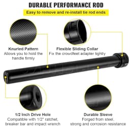 13PCS Inner Tie Rod Removal & Installation Remover Tie Rod 1/2'' Inch Drive Adapters Tools Inner Tie Rod Removal Tools Kits