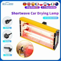 DATOUBOSS Portable 2000W Shortwave Infrared Paint Lamp Use For Car Body Drying 220V EU Warehouse Delivery EU UK Plug Support