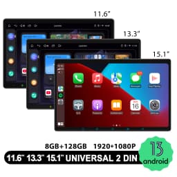 JOYING 11.6"13.3"15.1" Android 13 Car Radio Stereo Universal 2Din Head Unit Multimedia Player Support Apple Carplay Android Auto