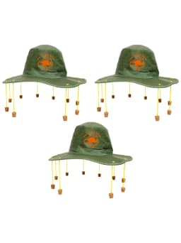 Australian Cork Hat With Kangaroo Print Fancy Dress Accessory Australia Day Crocodile Hunter Man