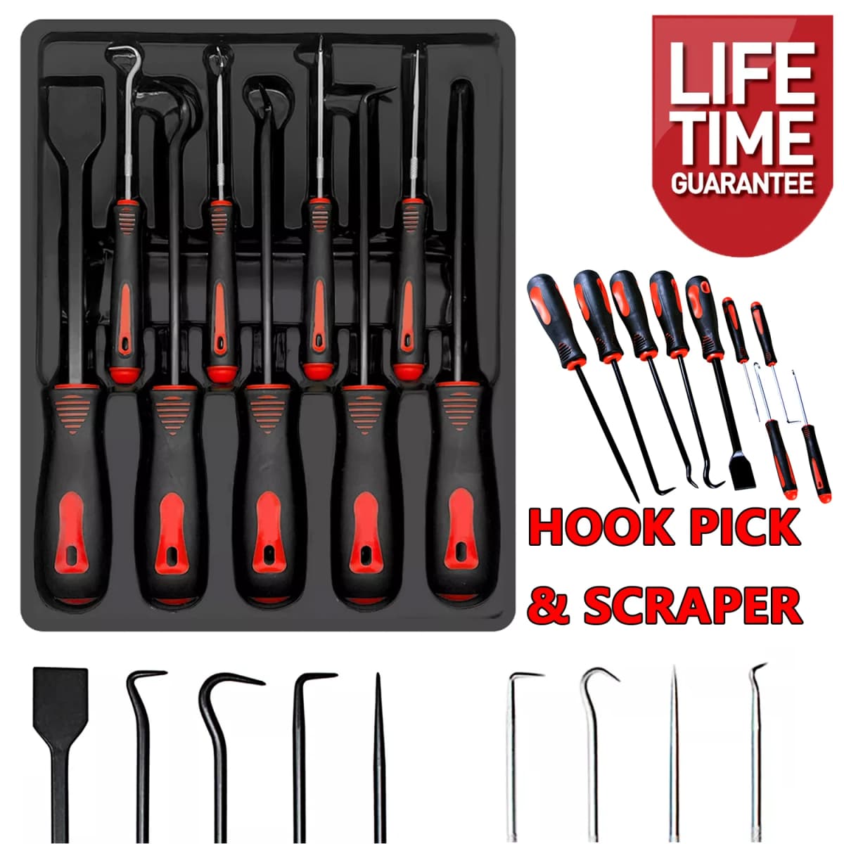 Profession Scraper Hook And Pick Tool Set O Ring Seal Removal Set & Mini Hook
