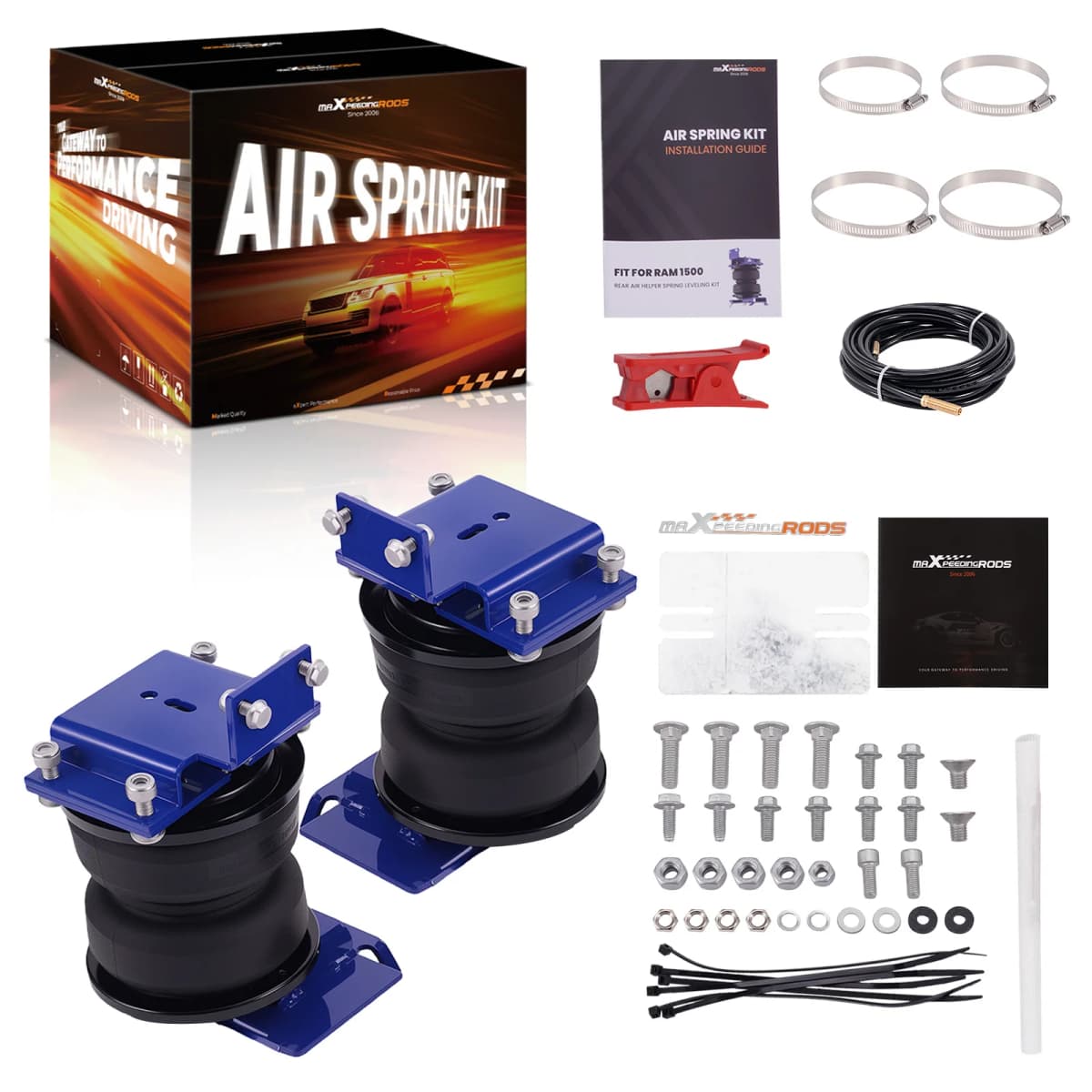 Rear Air Suspension Spring Bag Kit fit for Dodge Ram 1500 CLASSIC PICKUP 2019-2023 22 Air Helper Springs Bag Leveling Kit