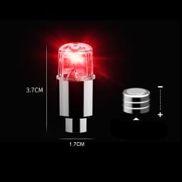 4Pcs LED Wheel Tire Air Valve Stem Caps Neon Light For Motor Bike Car Bicycle
