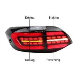 LED Rear Tail Light Assembly For Ford Everest U375/UA 2015-2023 With Brake Driving Sequential Turn Signal Lamp Smoke Lens