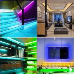 DC12V 5M S Shape 5050 Led Strip Light Flexible Tape RGB 48leds/m White/Warm White 60Led/m LED Strip Light Non-waterproof