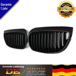 MagicKit Pair For 2004-2007 BMW E81 E87 1 Series Front Kidney Grille Grill Gloss Black