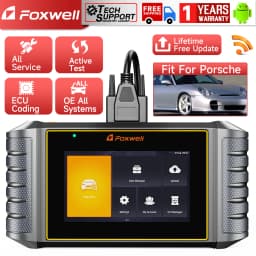 New FOXWELL NT710 for Porsche Bidirectional OBD2 Scanner Car Diagnostic Tool ECU Coding All System A/F Adjust IMMO 30+ Reset 