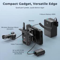 SmallRig D-Tap to Dual-Sided for NP-F Dummy Battery, with USB-C DC Port LED Display for Monitor Wireless Video Transmitters 4884