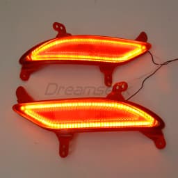 2Pcs LED Reflector Rear Bumper Tail Light for Hyundai Santa Fe Sport 2013 2014 2015 2016 Driving Fog Lamp Taillight Left + Right