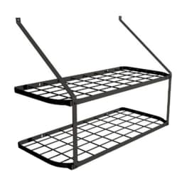 【Lifeideas】Rustproof Wall Mounted Pot Rack Pan Hanger for Kitchen Storage Organization Easy Setup 2Tier Pot Shelf