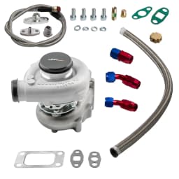 T3 Universal Turbo Charger .50 A/r T4 0.63 A/r + Oil Inlet Return Feed Lines