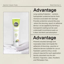 Medi Derma-S Barrier Cream Tube 90g*2, protects damaged and intact skin, Use During Episodes of Incontinence, Barrier Protection
