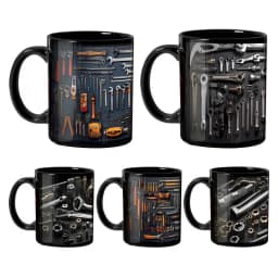 Mechanic Black Mug Black Ceramic Coffee Cup For Mechanics father Toolbox Coffee Cup Tea Mug For Whiskey Beer Juice Soup Water