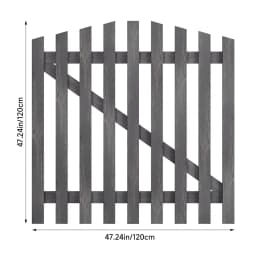 Outdoor Wooden Garden Gate Fence Spruce Wood Door with 8-inch Stainless Steel Bolt