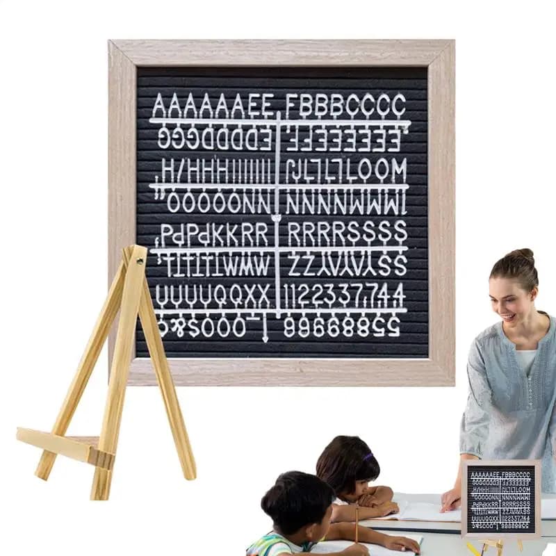 Letter Board Sign Small Felt Message Board Stable Square Letter Sign Fashionable Decoration For Home Work Mother's Day Birthdays