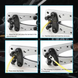 Heavy Duty Battery Cable Crimping Tool Wire Lug Crimper Terminal Copper Lugs Kit for Battery Wire Ring Terminals