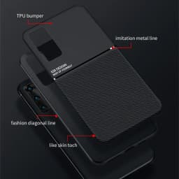 Luxury Leather Armor Case For Huawei P20 P30 P40 Lite Mate 20 30 40 Pro Plus P40Pro Matte Magnetic Holder Soft Silicone Covers
