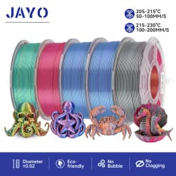 JAYO PLA Plus SILK Three Colors Silk Rainbow 3D Printer Filament 1.75mm 100% No Bubble FDM 3D Printer Materials for 3D Printer