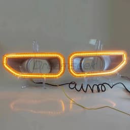 LED DRL Daytime Running Light for Jeep Wrangler JL 2018+ Auto Driving W/ Yellow Turn Signal Light Front Bumper Fog Lamp Daylight
