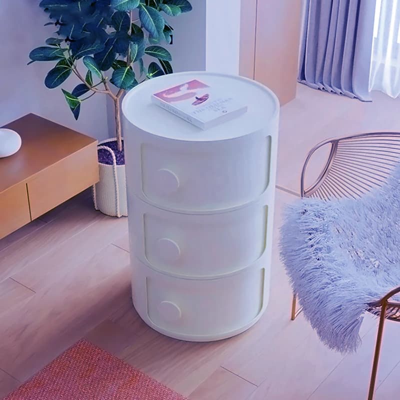 Round Multi-tiered Drawer Storage Unit Organizer for Bedrooms, Living Rooms, Kitchens, Bathrooms