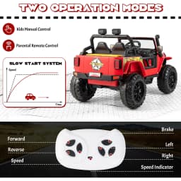 DORTALA Parent-Child Ride on Toy Car Toddlers 12V Battery Electric Vehicle w/ Remote